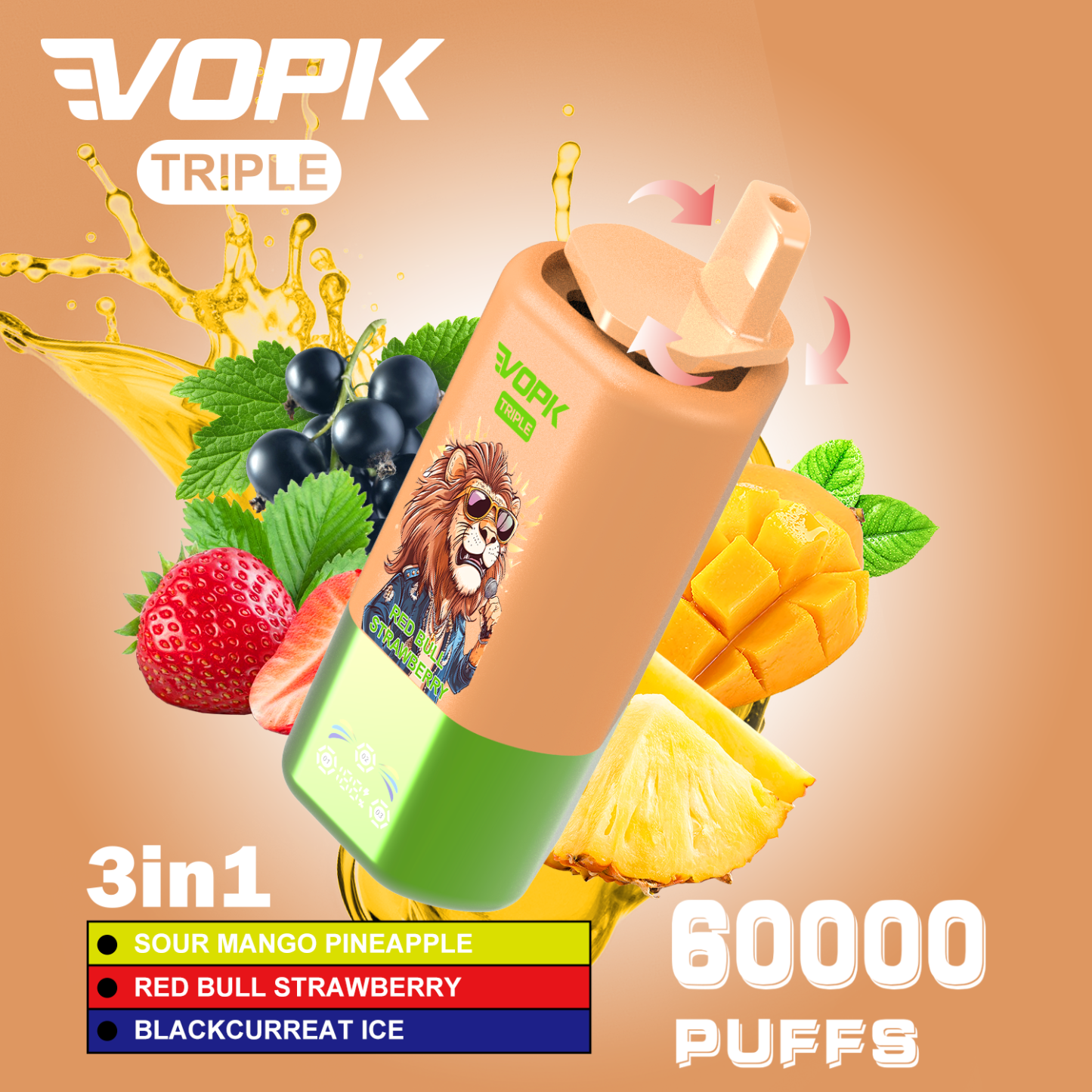 VOPK-TRIPE 60000PUFFS(10 pcs)