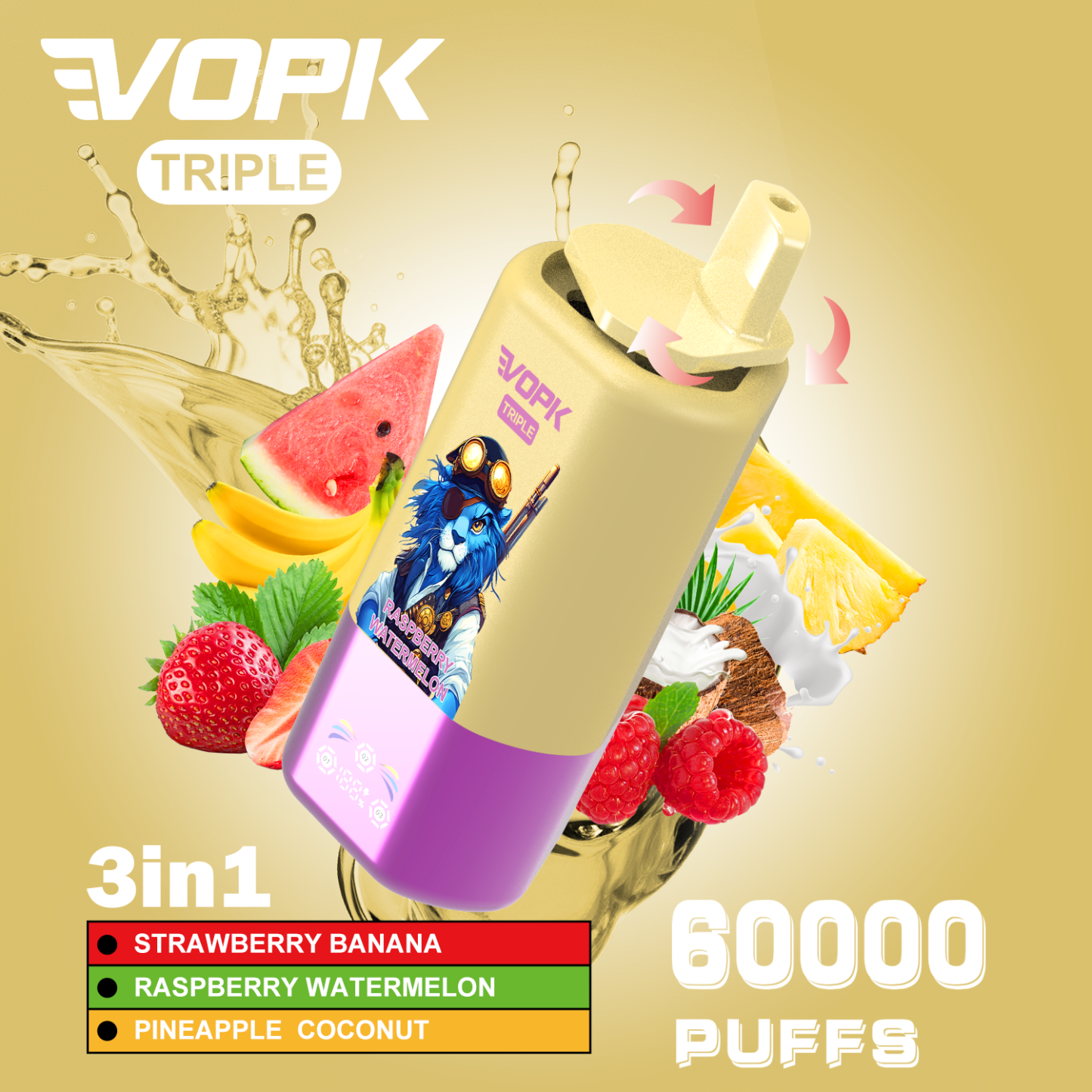 VOPK-TRIPE 60000PUFFS(10 pcs)