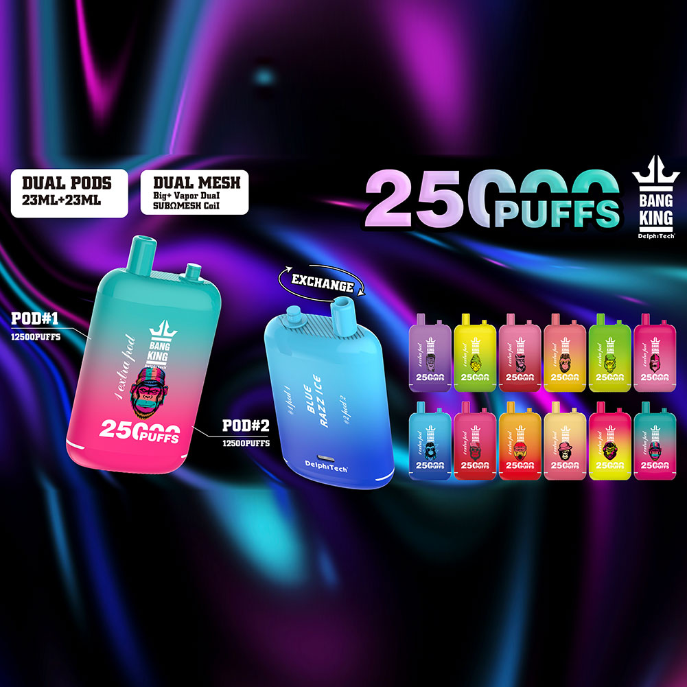 Bang King 25000 Puffs Dual Pod Rechargable Disposable Vape