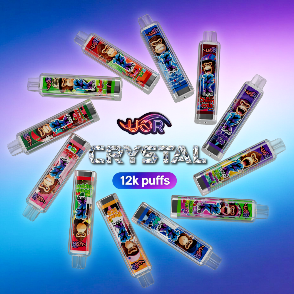 UOR Crystal 12000 Puffs Rechargeable LED Light Disposable Vape