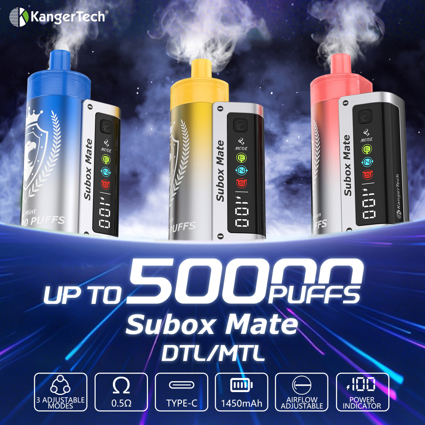 KangerTech Subox Mate 50000 Puffs D-POD Disposable Replaceable Vape