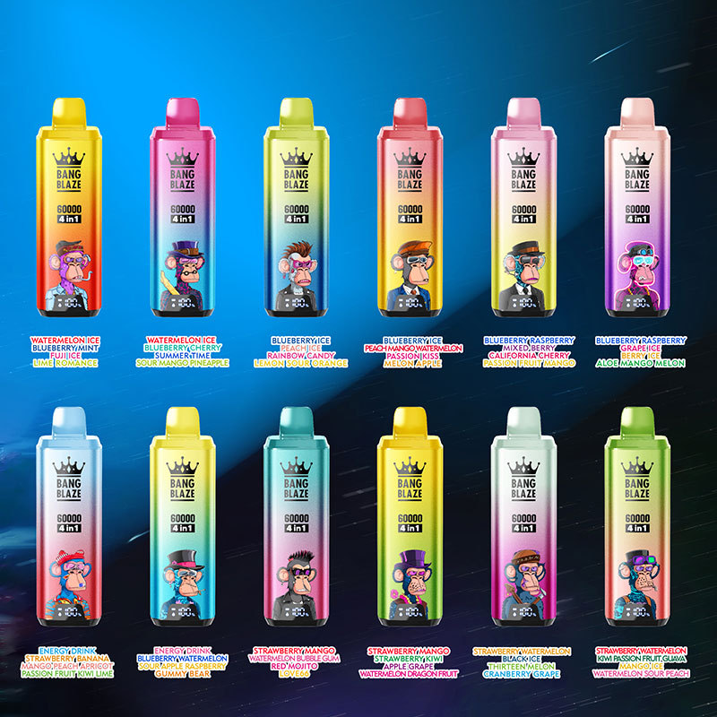Bang Blaze 60000 Puffs 4 in 1 Flavors LED Display Disposable Vape