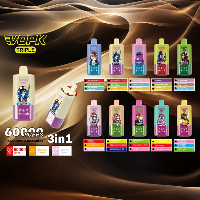 VOPK Triple 60000 Puffs 3 In1 Smart Screen Triple Disposable Vape