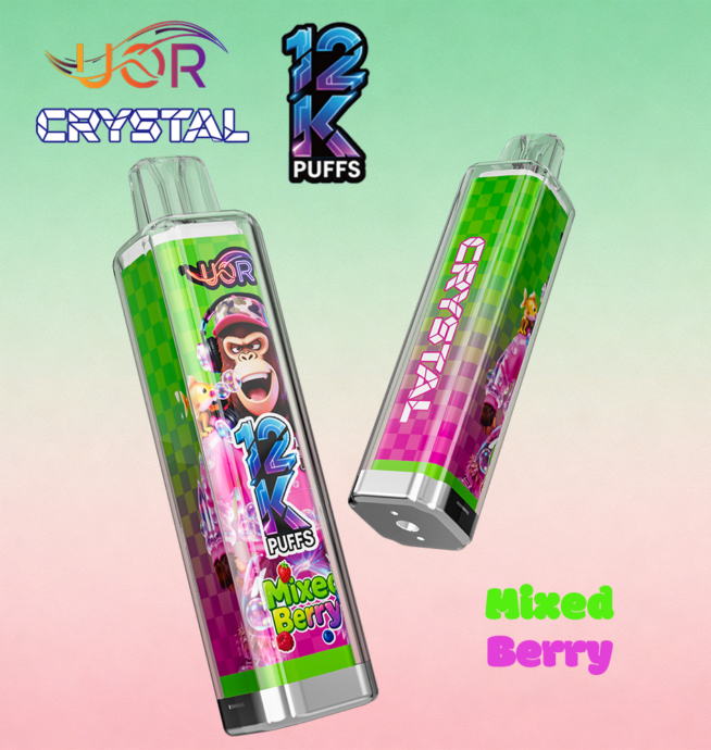 UOR Crystal 12000 12K Puffs Rechargeable LED Light Disposable Vape Pen