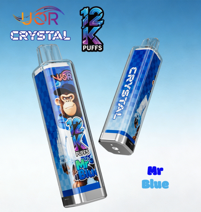 UOR Crystal 12000 12K Puffs Rechargeable LED Light Disposable Vape Pen