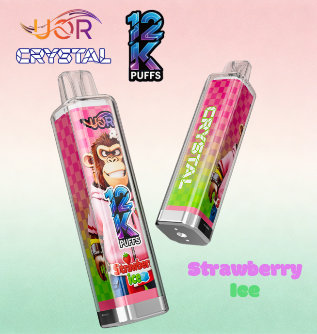 UOR Crystal 12000 12K Puffs Rechargeable LED Light Disposable Vape Pen