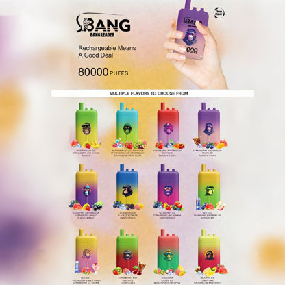 Bang Leader 80000 Puffs 3 in 1 Flavors Original Rechargeable Disposable Vape