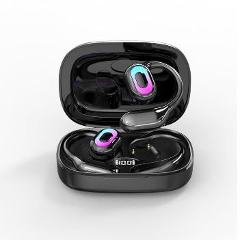 Auriculares de oreja abierta, auriculares inalámbricos Bluetooth 5.4 con ganchos para los oídos, controlador grande de 0.559 in, sonido potente, llamadas claras, resistentes al sudor, ultra cómodos