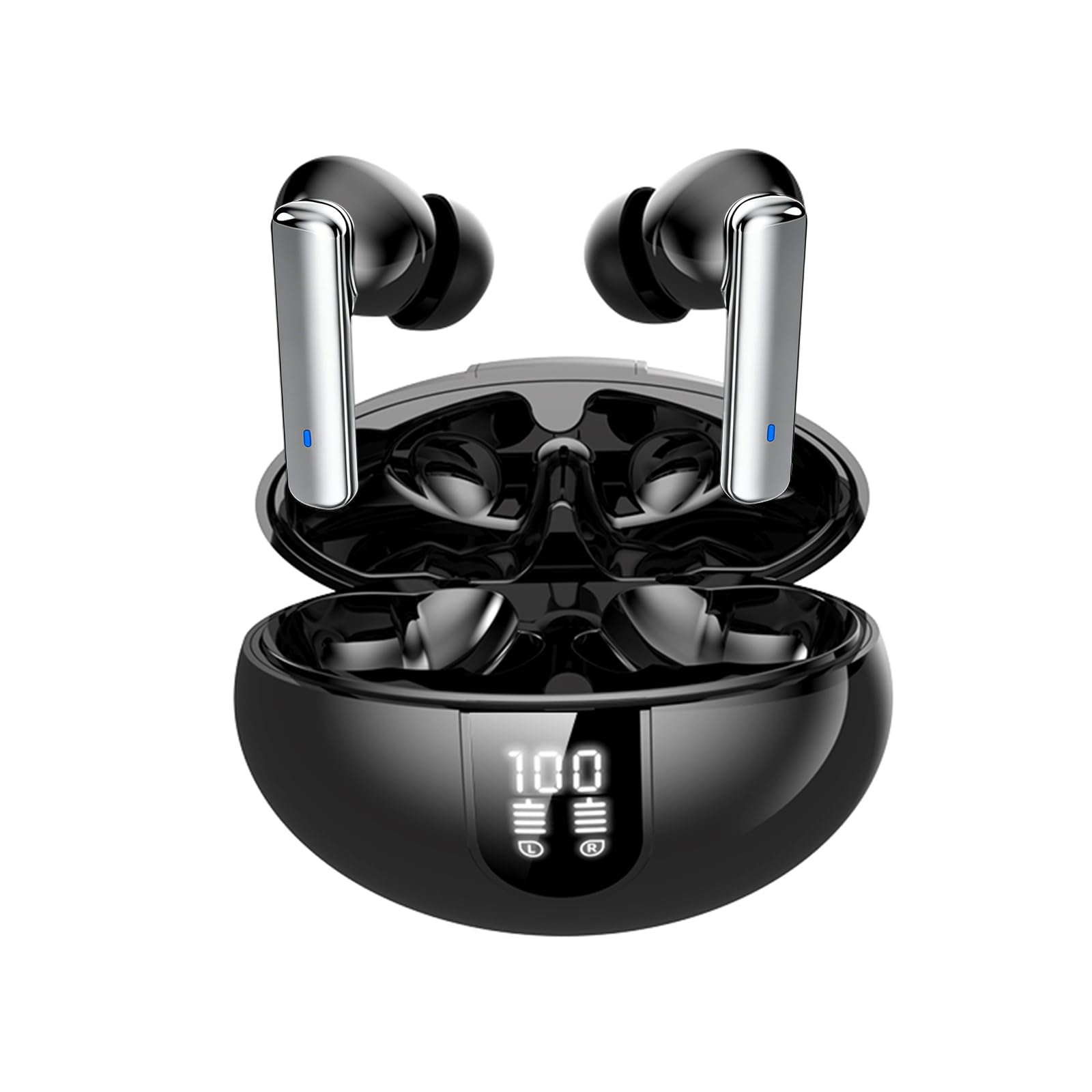 Wireless Earbuds Bluetooth Headphones,LED Power Display Earphones with Wireless Charging Case, 35H Playtime,in-Ear Ear Buds with Mic for TV Smart Phone Laptop Computer Sports