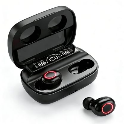 Wireless Earbuds, Bluetooth Headphones, Matte Black Finish for 36H Playtime, Clear Call with Mic, Sweat Resistant, Small in-Ear Earphones for iPhone Android Laptop Gym Work,Black