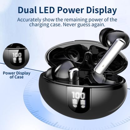 Wireless Earbuds Bluetooth Headphones,LED Power Display Earphones with Wireless Charging Case, 35H Playtime,in-Ear Ear Buds with Mic for TV Smart Phone Laptop Computer Sports