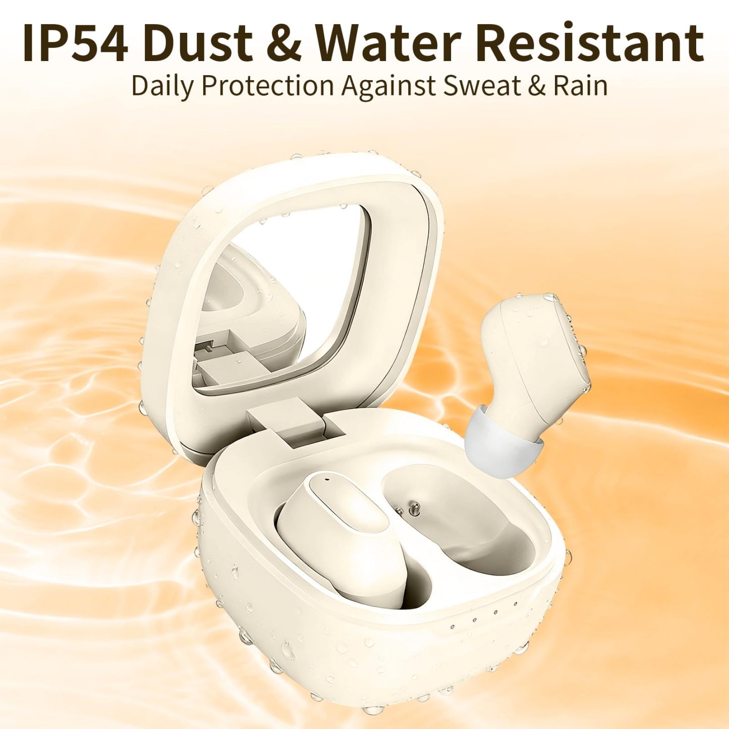 Wireless Earbuds Bluetooth5.3,Semi-Transparent Case, Crystal Clear Deep Bass, Lightweight Mini Headphones, 30H Playtime,Built in Mics Headset Sweat Resistant ,Clear Calls Earphones for Sports Workout