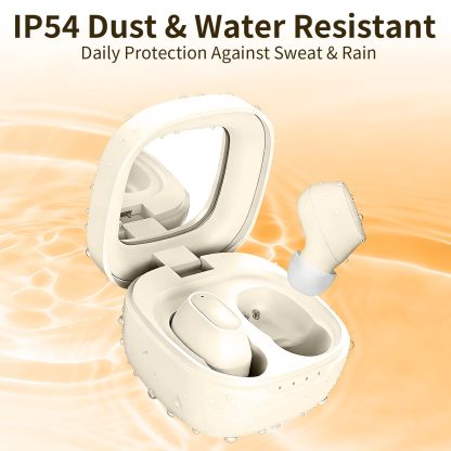 Wireless Earbuds Bluetooth5.3,Semi-Transparent Case, Crystal Clear Deep Bass, Lightweight Mini Headphones, 30H Playtime,Built in Mics Headset Sweat Resistant ,Clear Calls Earphones for Sports Workout