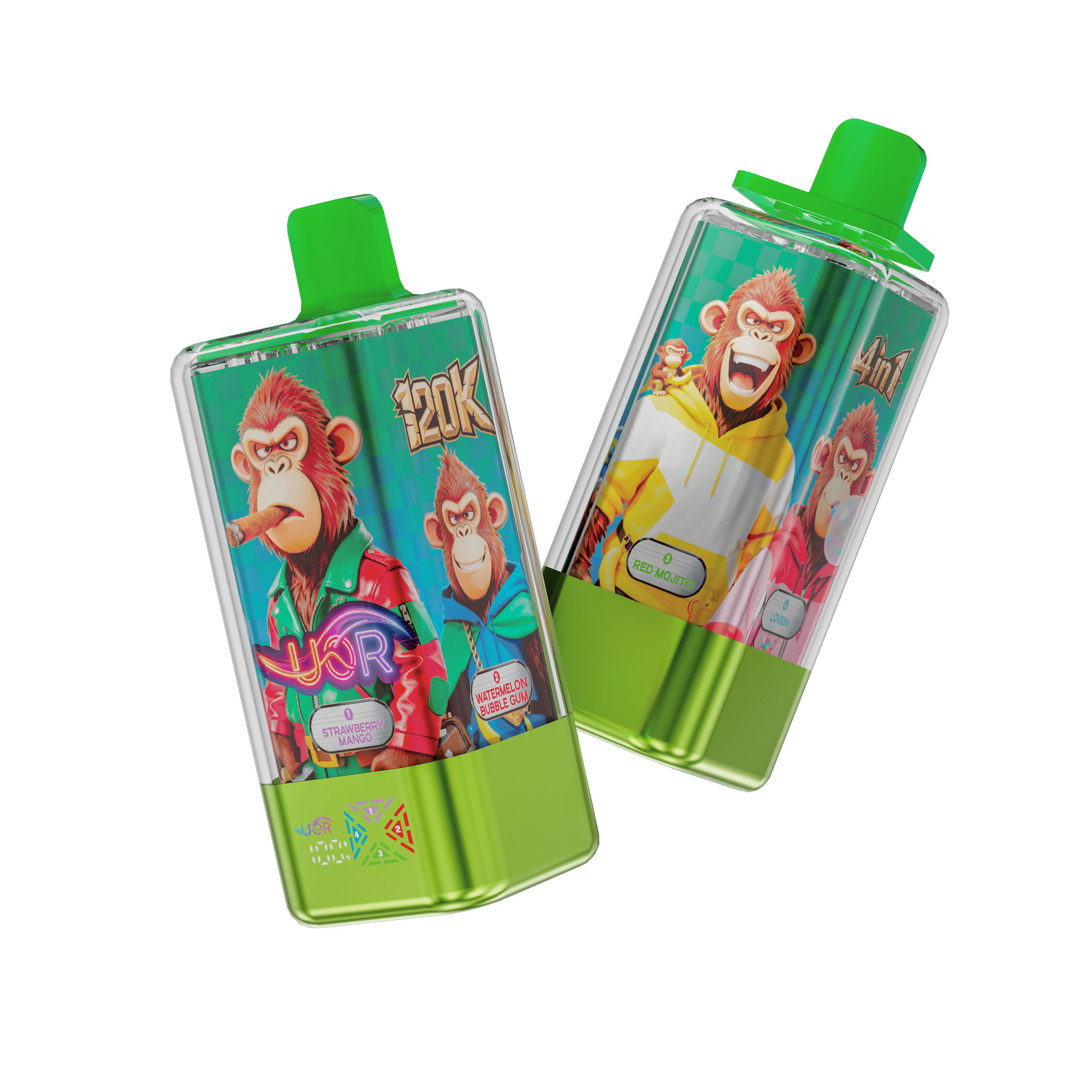 UOR 4 In 1 Flavors 120000 Puffs Rechargeable Disposable Vape