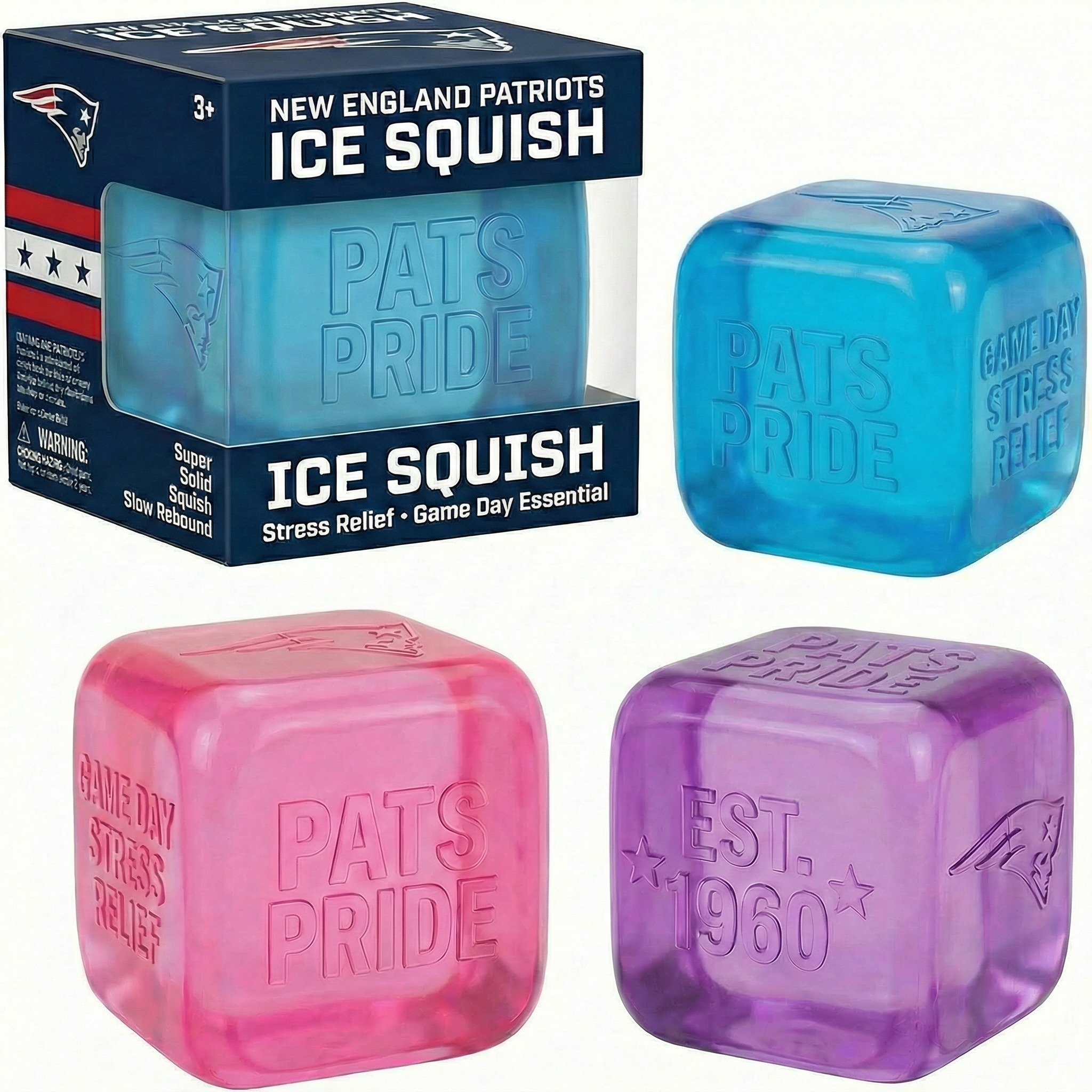 ❤️💙 New England Patriots Sensory Squeeze Toy– Cool Pressure. True Pats Pride