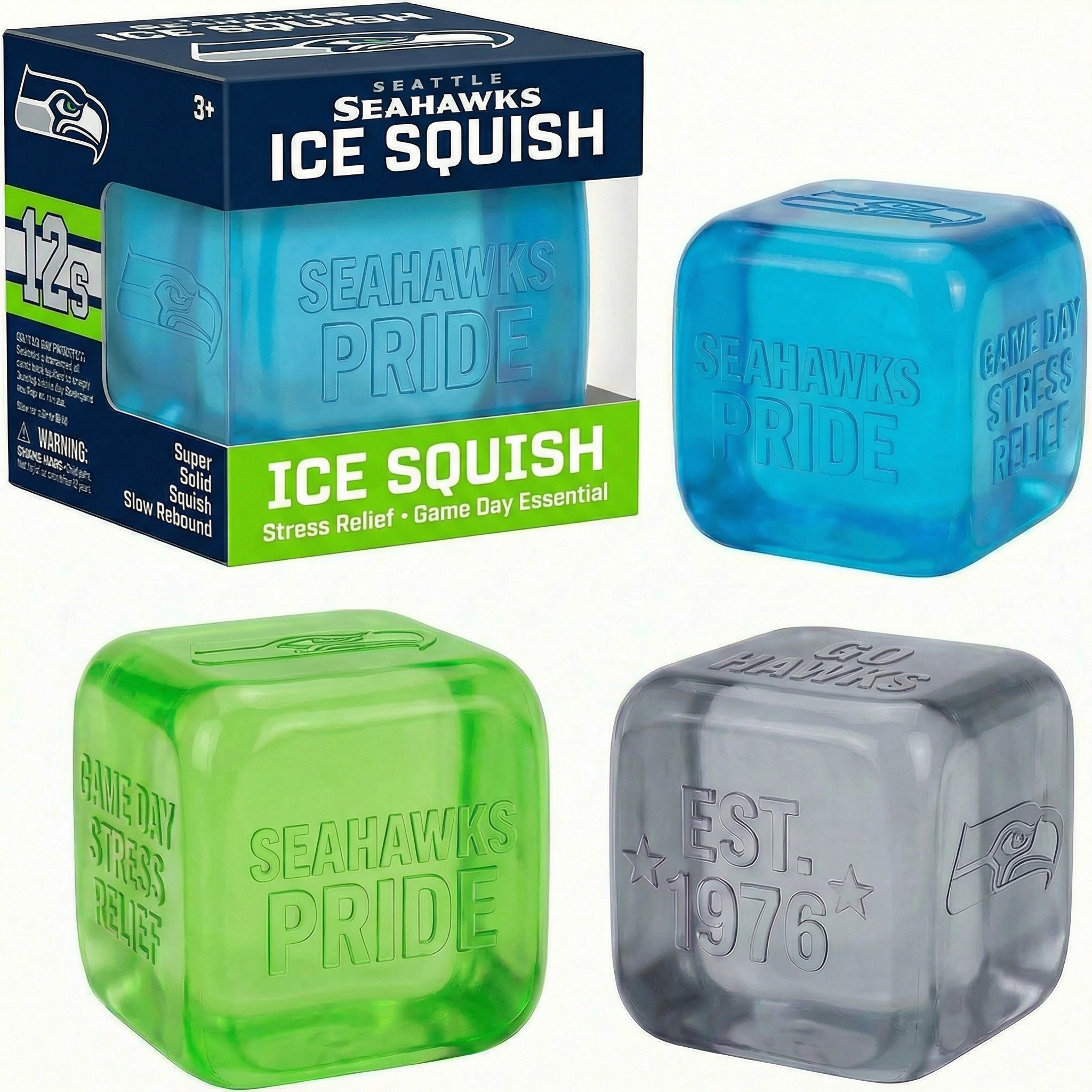 💙💚 Seattle Seahawks Sensory Squeeze Toy– Game Day Stress Relief Essential