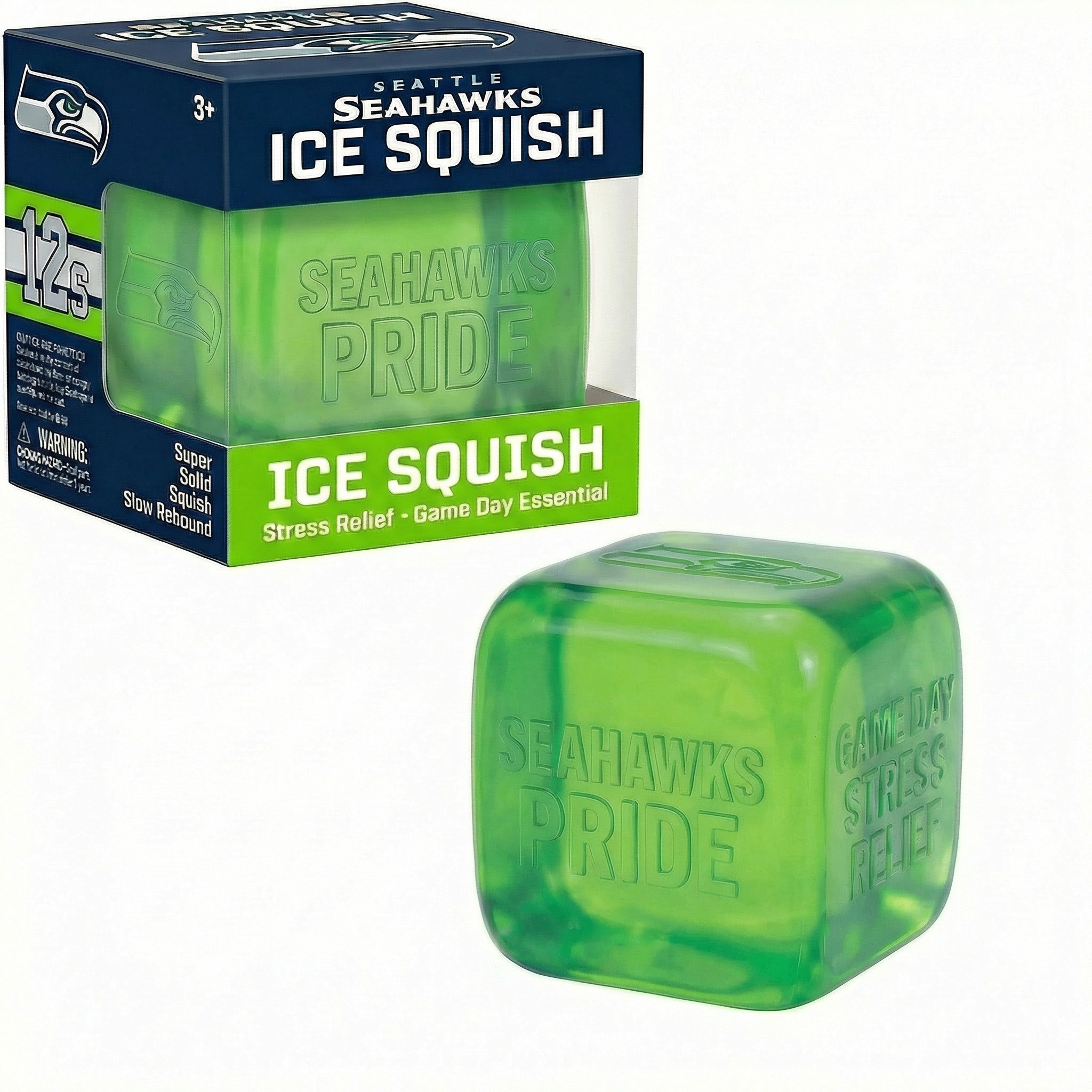 💙💚 Seattle Seahawks Sensory Squeeze Toy– Game Day Stress Relief Essential