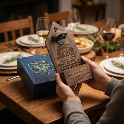 Seattle Seahawks 50th Anniversary Wall-Mounted Bottle Opener