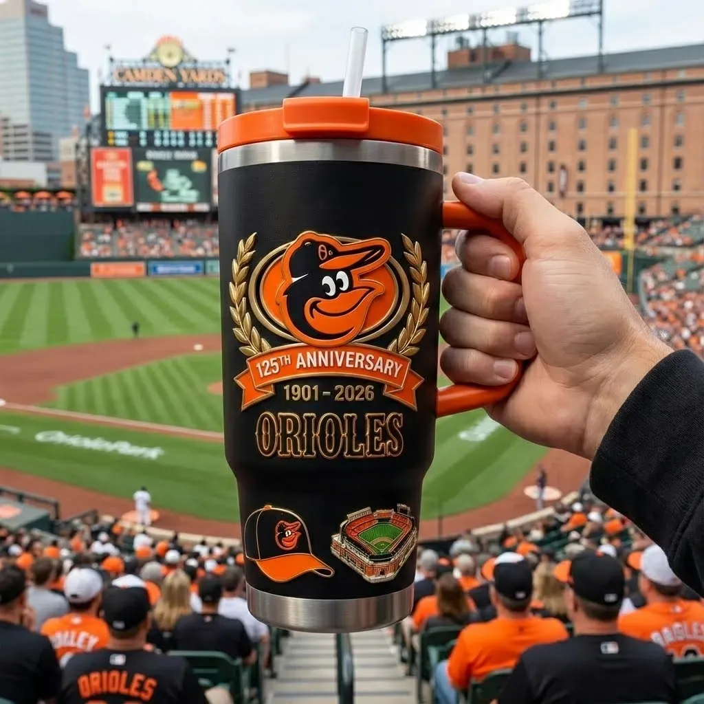 BALTIMORE ORIOLES 125TH ANNIVERSARY TUMBLER (1901–2026)