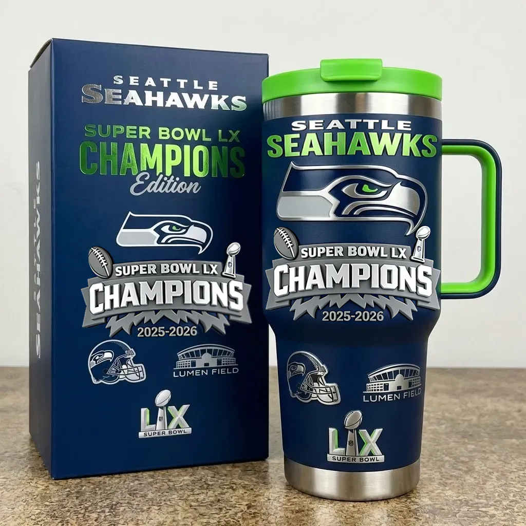 Seattle Seahawks Super Bowl LX Champion Tumbler