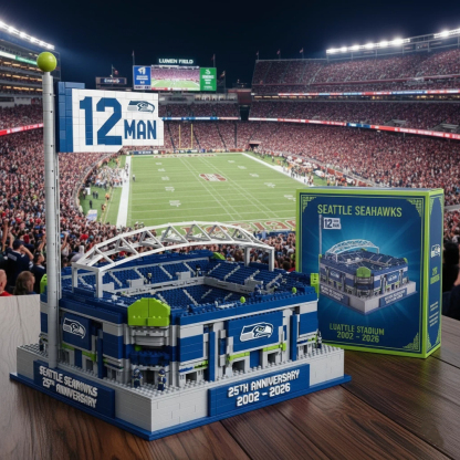 Seattle Seahawks Lumen Field Stadium Collectible Building Blocks Set