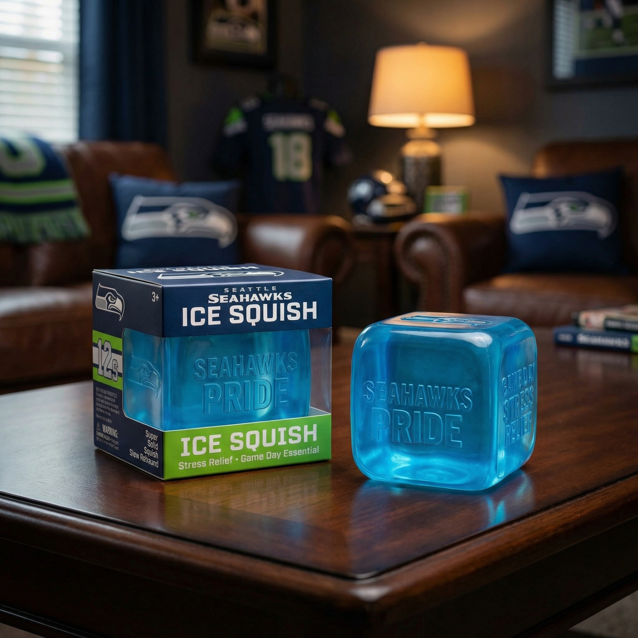 💙💚 Seattle Seahawks Sensory Squeeze Toy– Game Day Stress Relief Essential