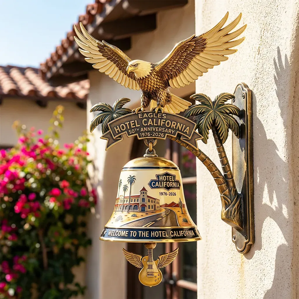 Eagles Hotel California 50th Anniversary Commemorative Wall Bell