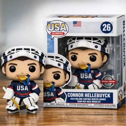 Connor Hellebuyck Team USA Goalie POP Figure – 2026 Milano Cortina Winter Games