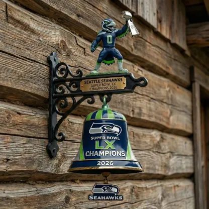  Seahawks Super Bowl LX 2026 Champions Commemorative Wall Bell