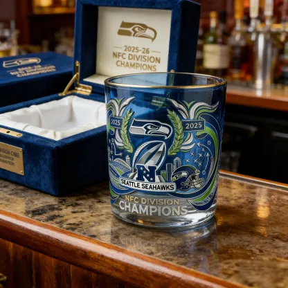 Seattle Seahawks 2025–26 NFC Division Champions Commemorative Whiskey Glas