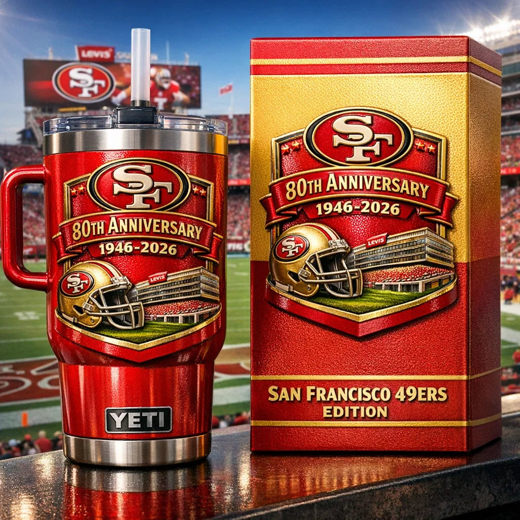 49ers 80th Anniversary YETI Tumbler