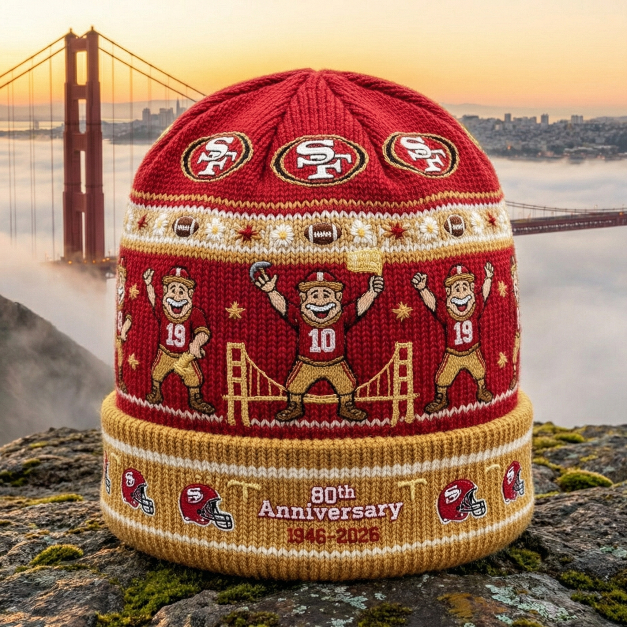 San Francisco 49ers 80th Anniversary Heritage Knit Beanie