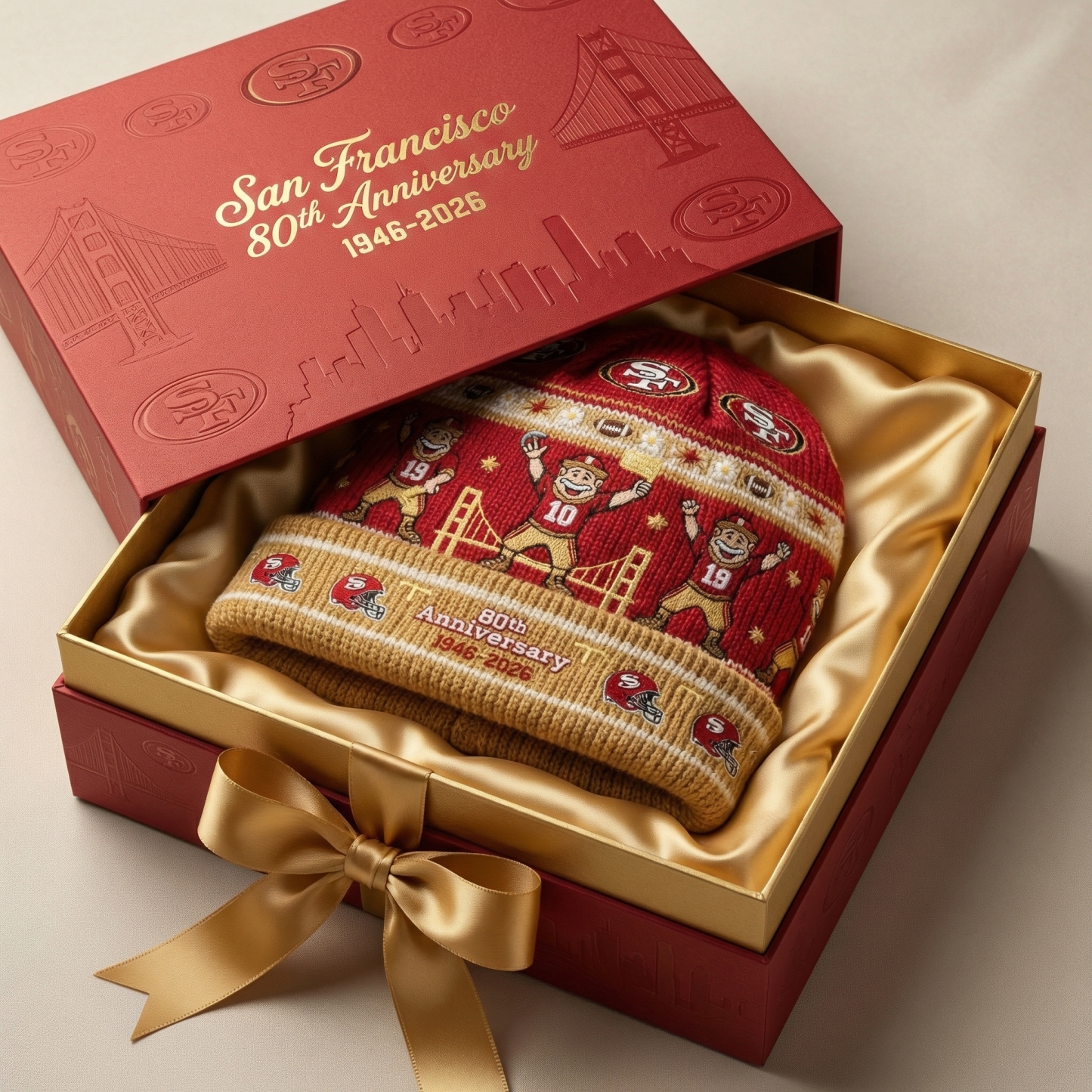 San Francisco 49ers 80th Anniversary Heritage Knit Beanie