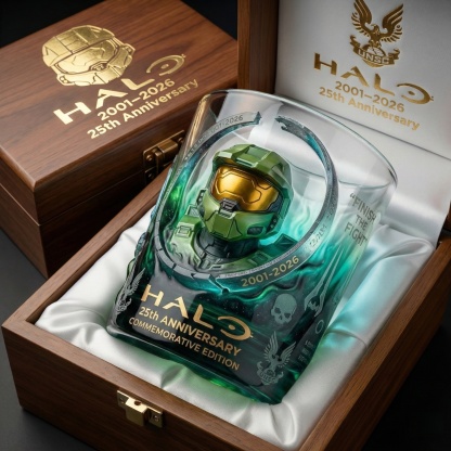 Halo 25th Anniversary Collector Glass