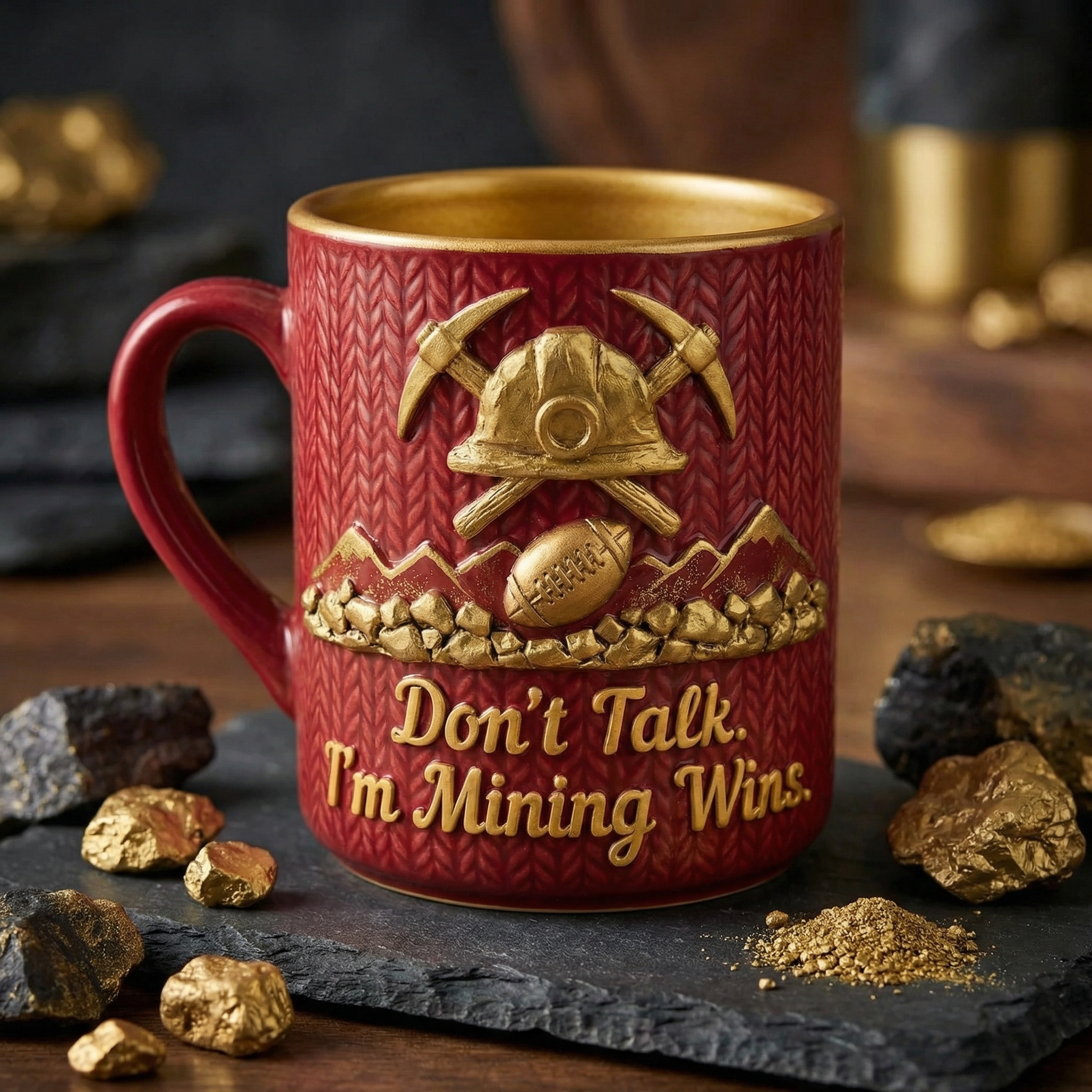“Don’t Talk. I’m Mining Wins Mug