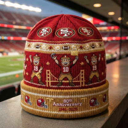 San Francisco 49ers 80th Anniversary Heritage Knit Beanie