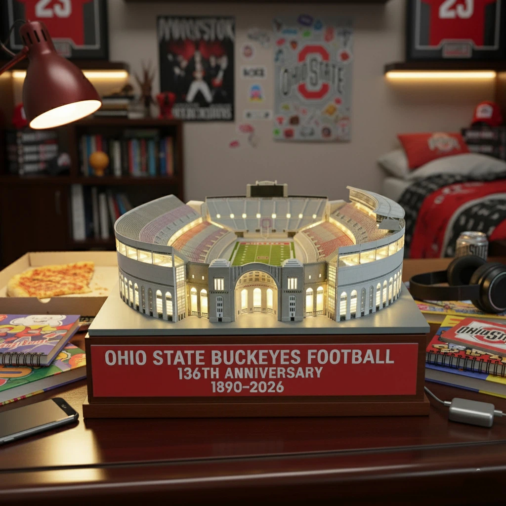 Ohio State Buckeyes Football 136th Anniversary Ohio Stadium Light-Up Collectible Model