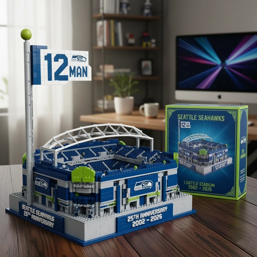 Seattle Seahawks Lumen Field Stadium Collectible Building Blocks Set