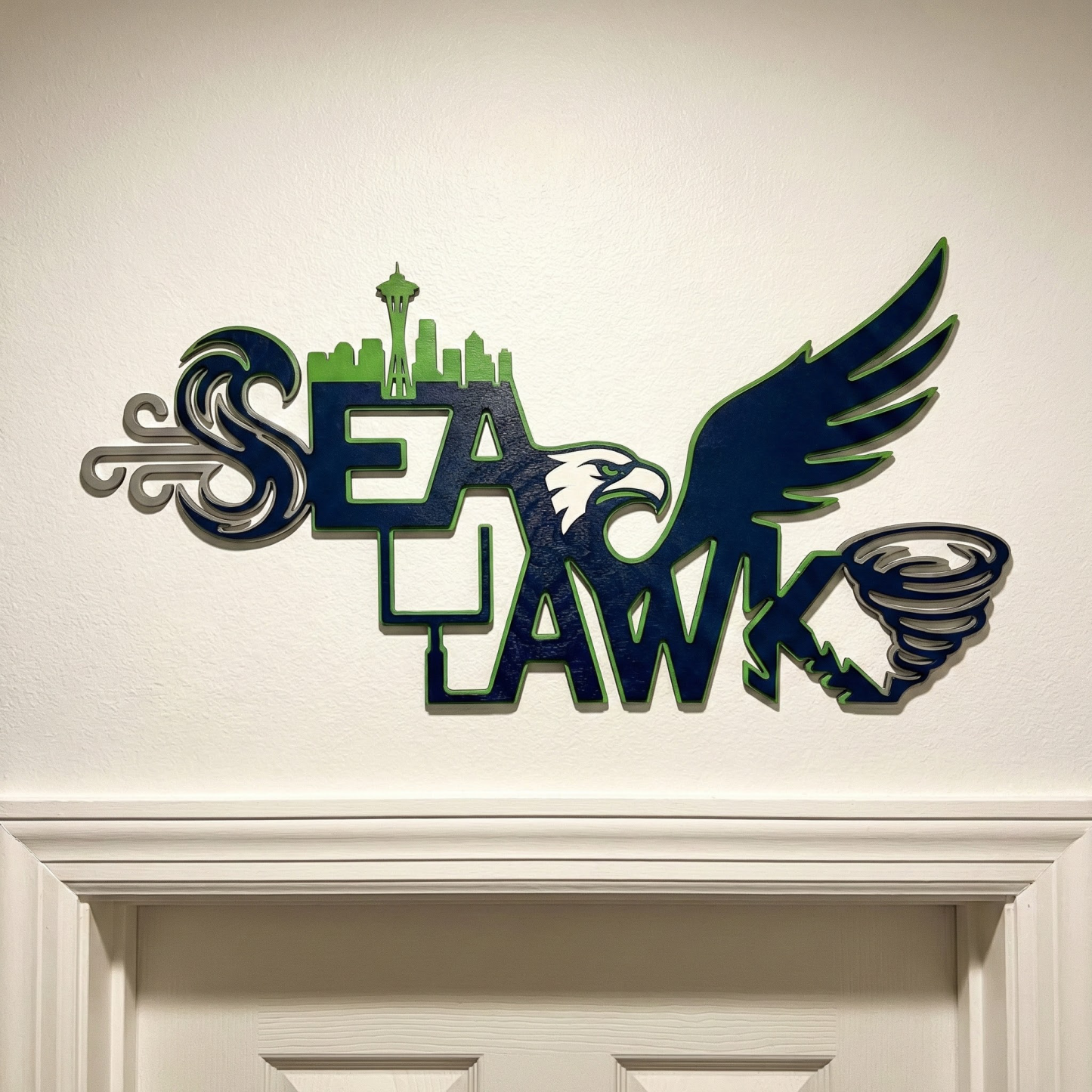 SEAHAWK Wooden Art Signage