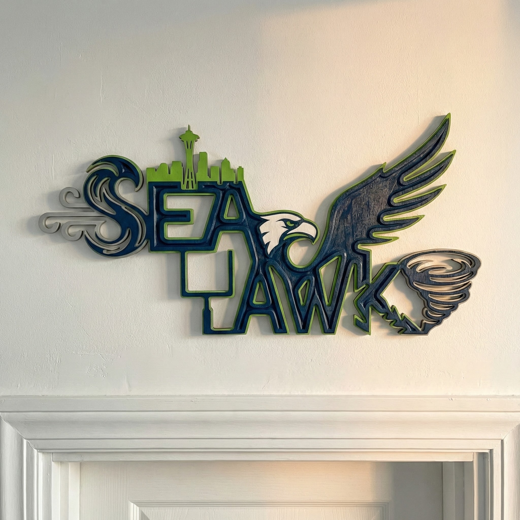 SEAHAWK Wooden Art Signage