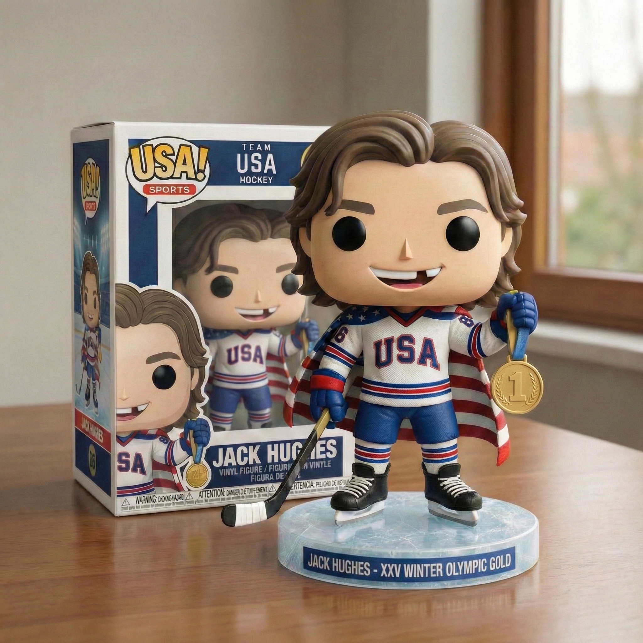 Commemorative dolls of the ice hockey champions of the 25th Winter Olympics