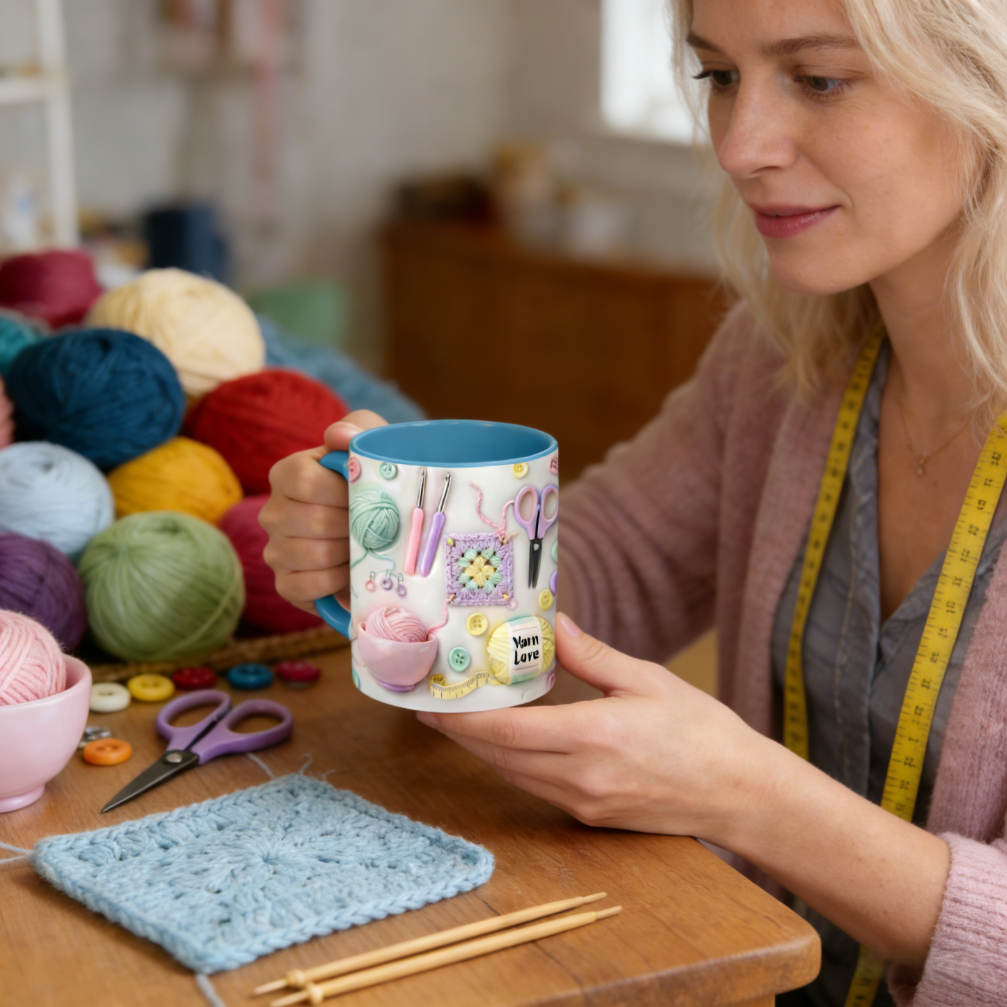 Sewing Supplies Themed Ceramic Mug | WSMug20