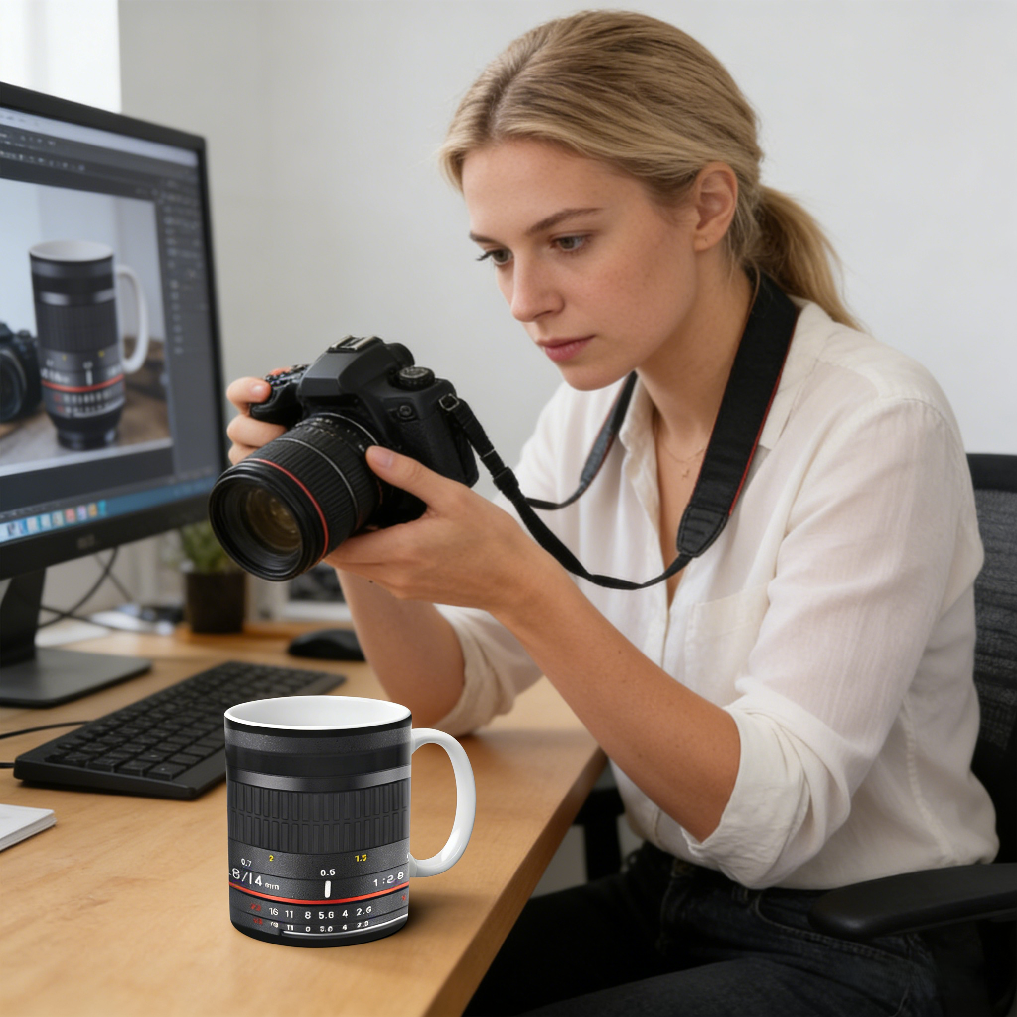 Photographer's Camera Lens Ceramic Mug | WSMug31