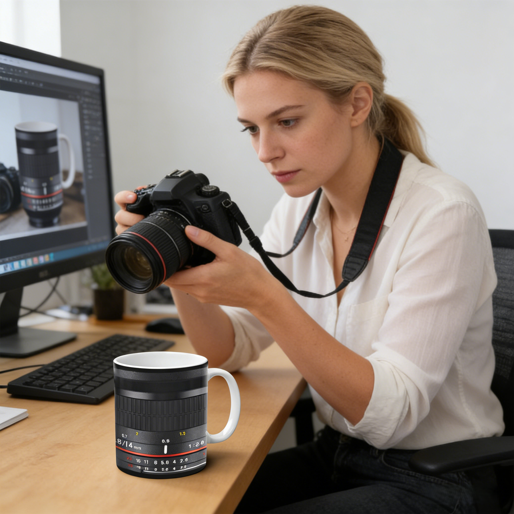 Photographer's Camera Lens Ceramic Mug | WSMug31