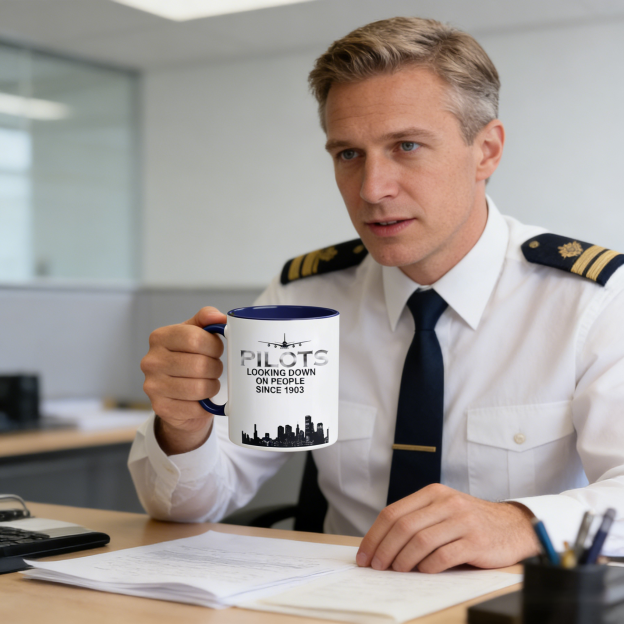 Aviation-Themed Pilot Ceramic Mug | WSMug36