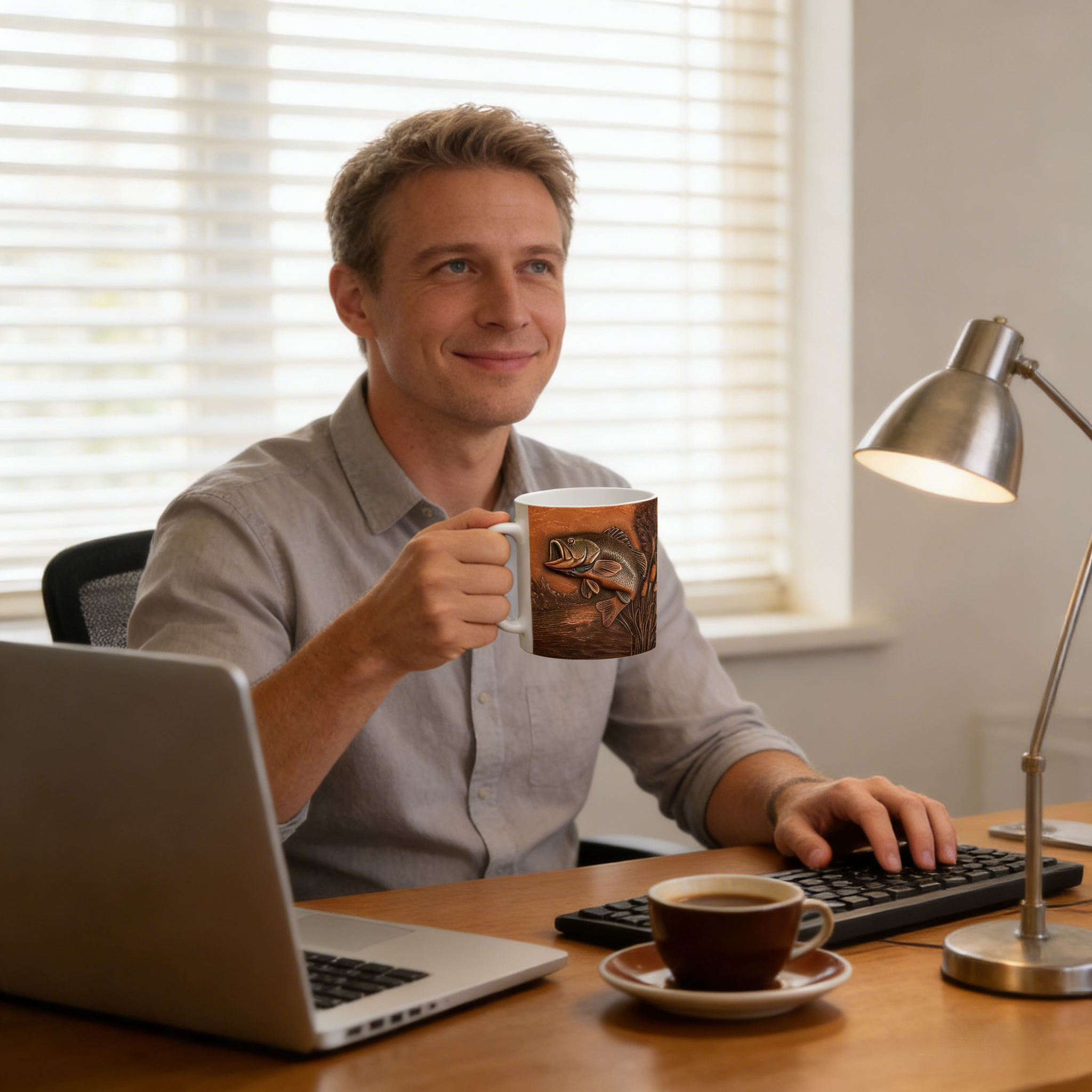 Fishing-Themed Ceramic Mug | WSMug47