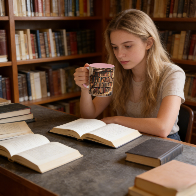 Library Bookshelf Mug | WSMug17