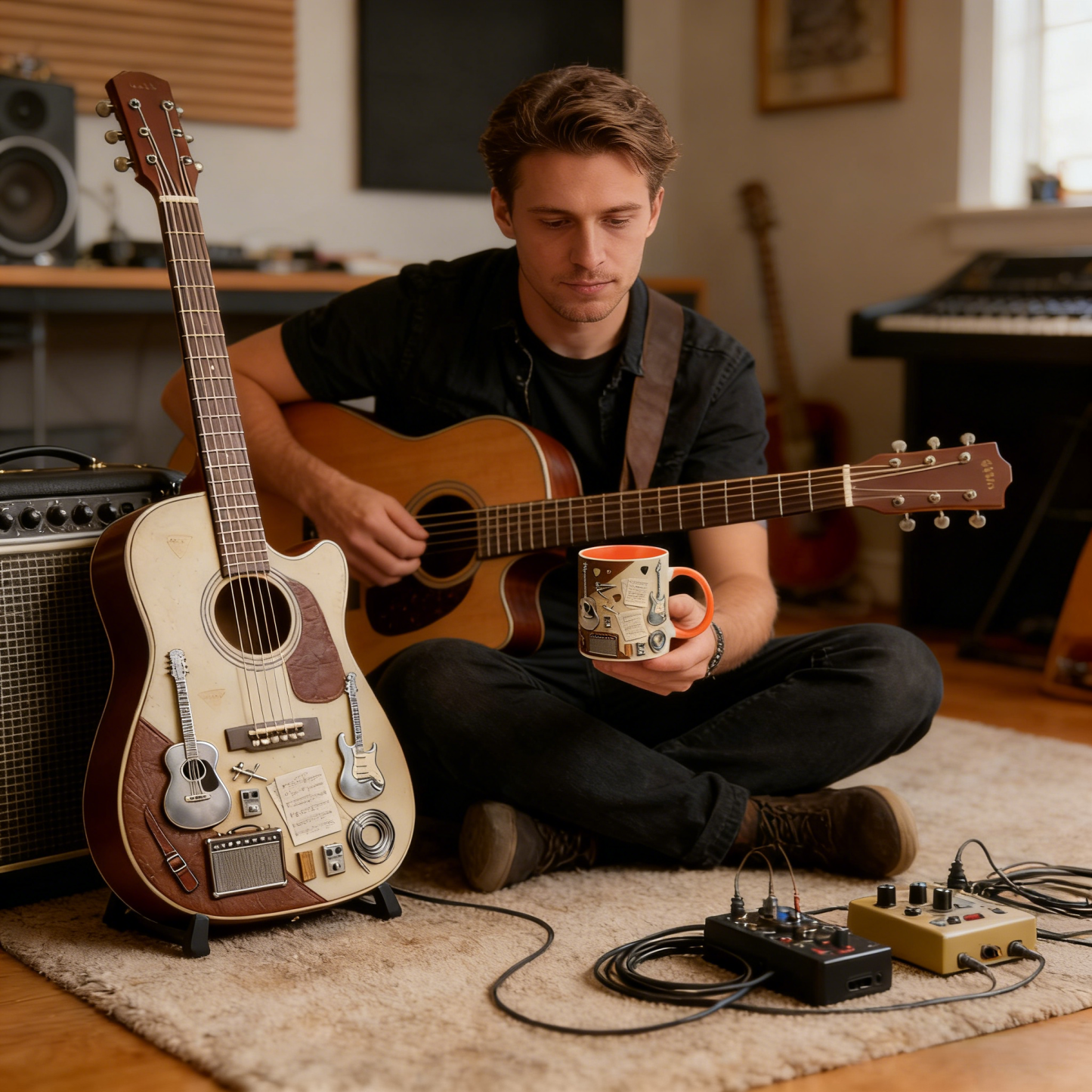 Guitarist-Themed Ceramic Mug | WSMug23