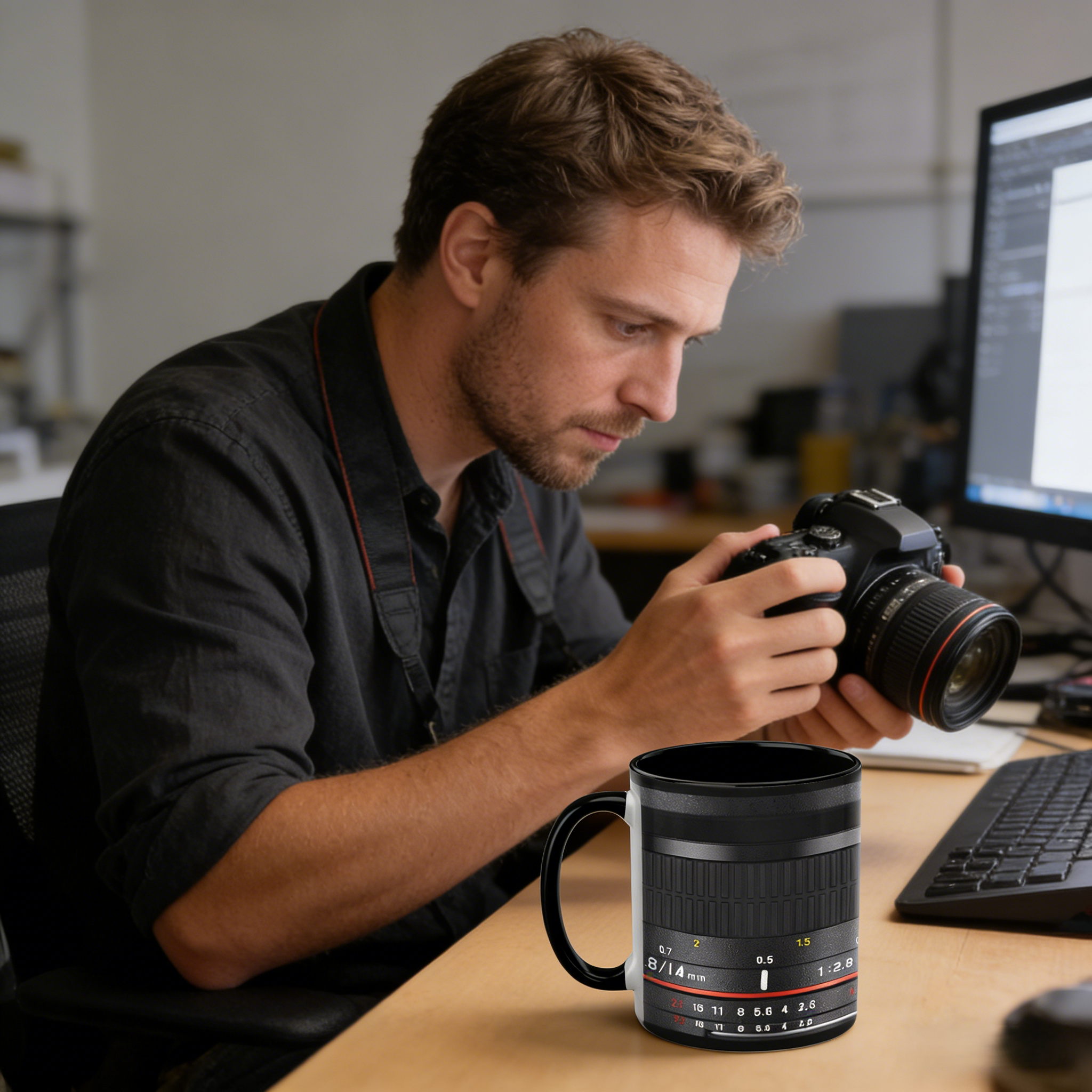 Photographer's Camera Lens Ceramic Mug | WSMug31