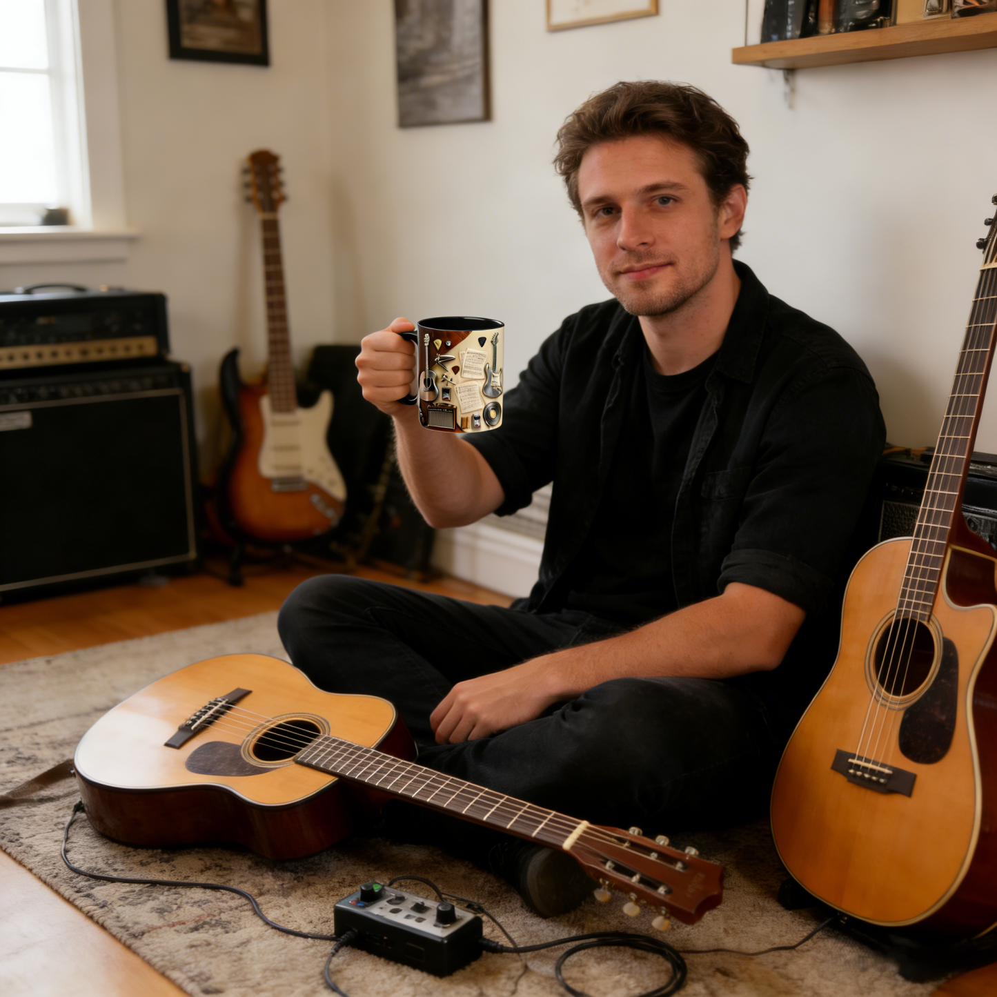 Guitarist-Themed Ceramic Mug | WSMug23
